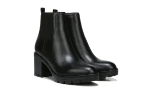 Naturalizer Womens Verney Waterproof Lug Sole Ankle Bootie Black Waterproof Leather 7.5 M