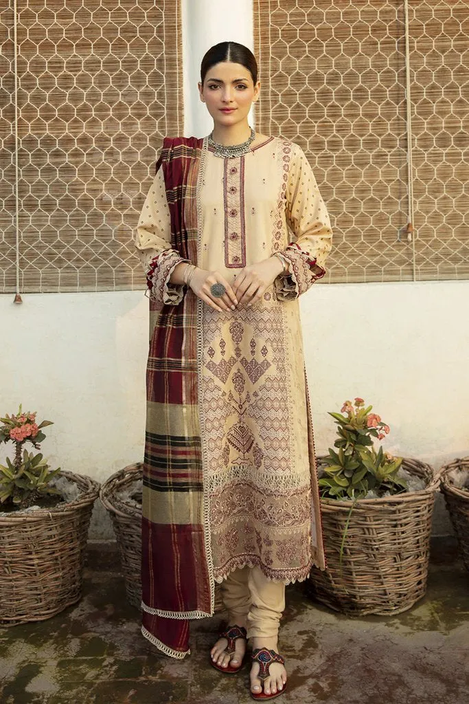 NW-06 | Qalamkar Qline Linen Winter Collection 2021 | Unstitched Embroidered Organza Suits