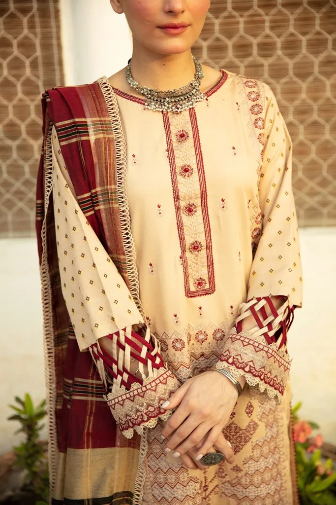NW-06 | Qalamkar Qline Linen Winter Collection 2021 | Unstitched Embroidered Organza Suits