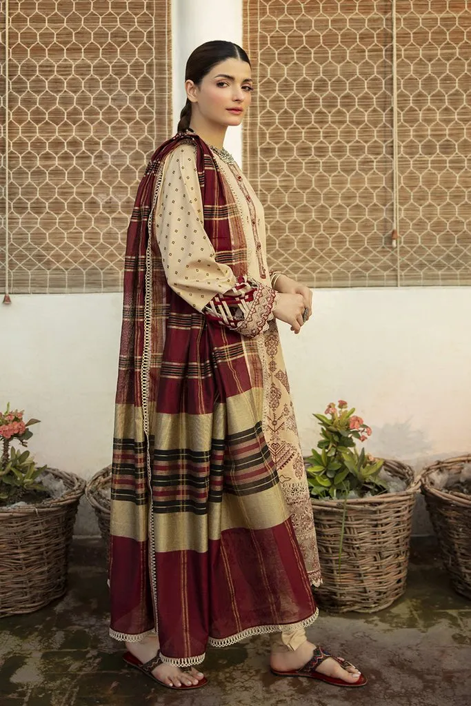 NW-06 | Qalamkar Qline Linen Winter Collection 2021 | Unstitched Embroidered Organza Suits