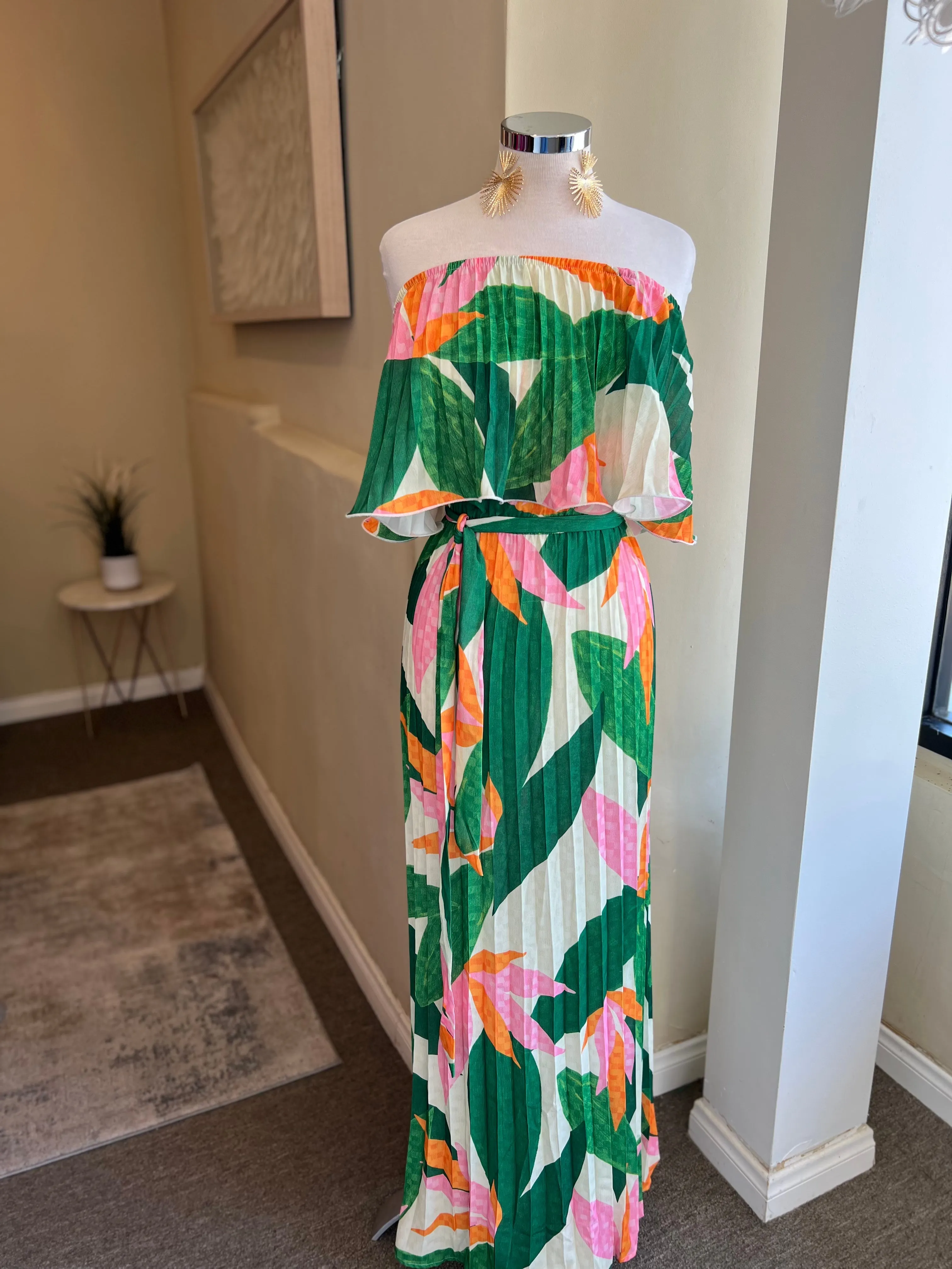 Off Shoulder Half Sleeve Dress