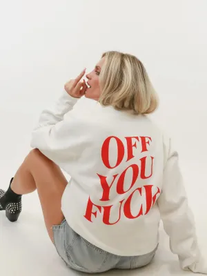 Off You F*ck Bolt Oversized Crewneck