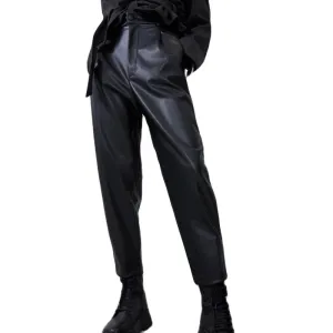 Pantalon En Cuir Vintage Femme