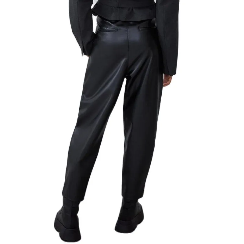 Pantalon En Cuir Vintage Femme