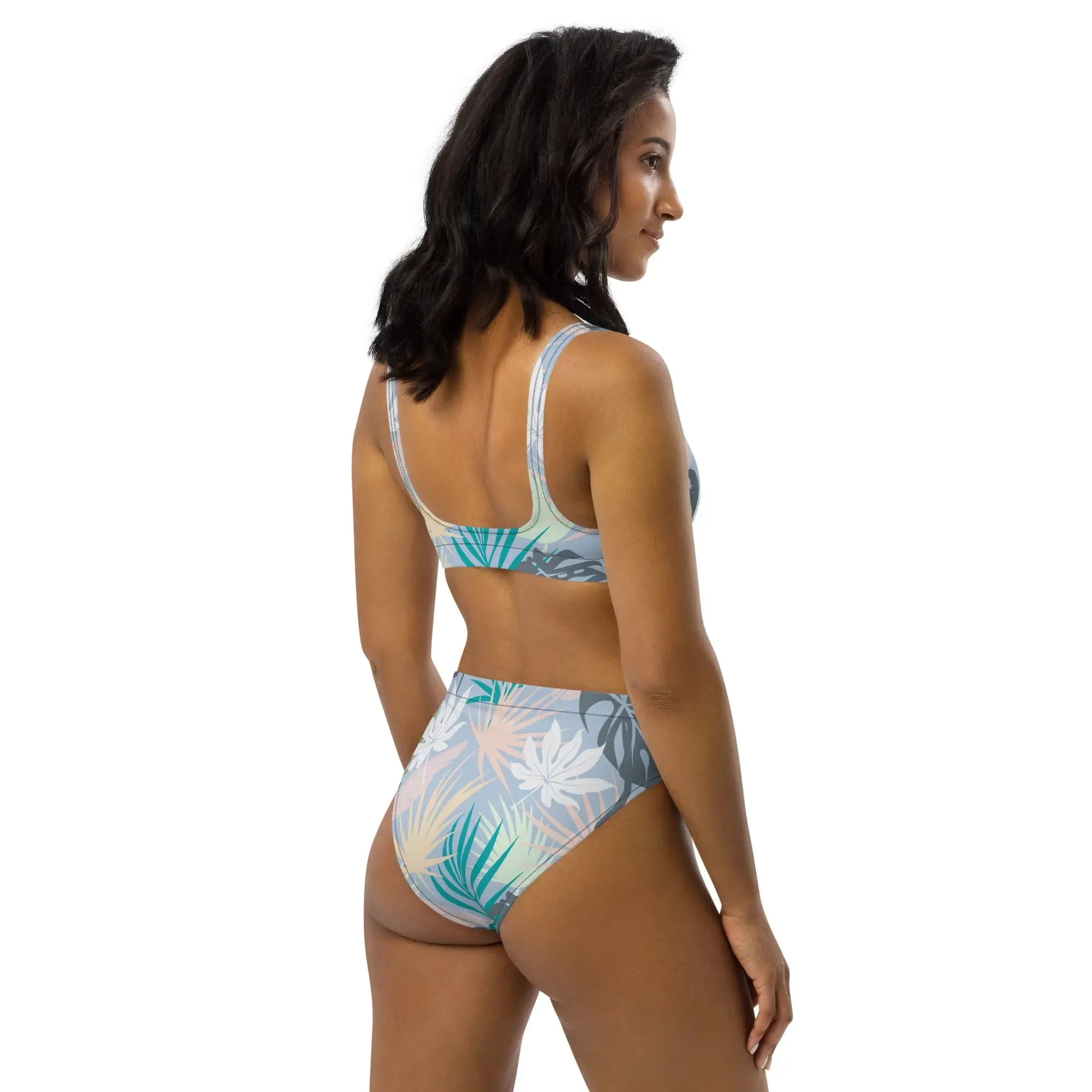 Pastel Paradise Recycled High-Waisted Bikini