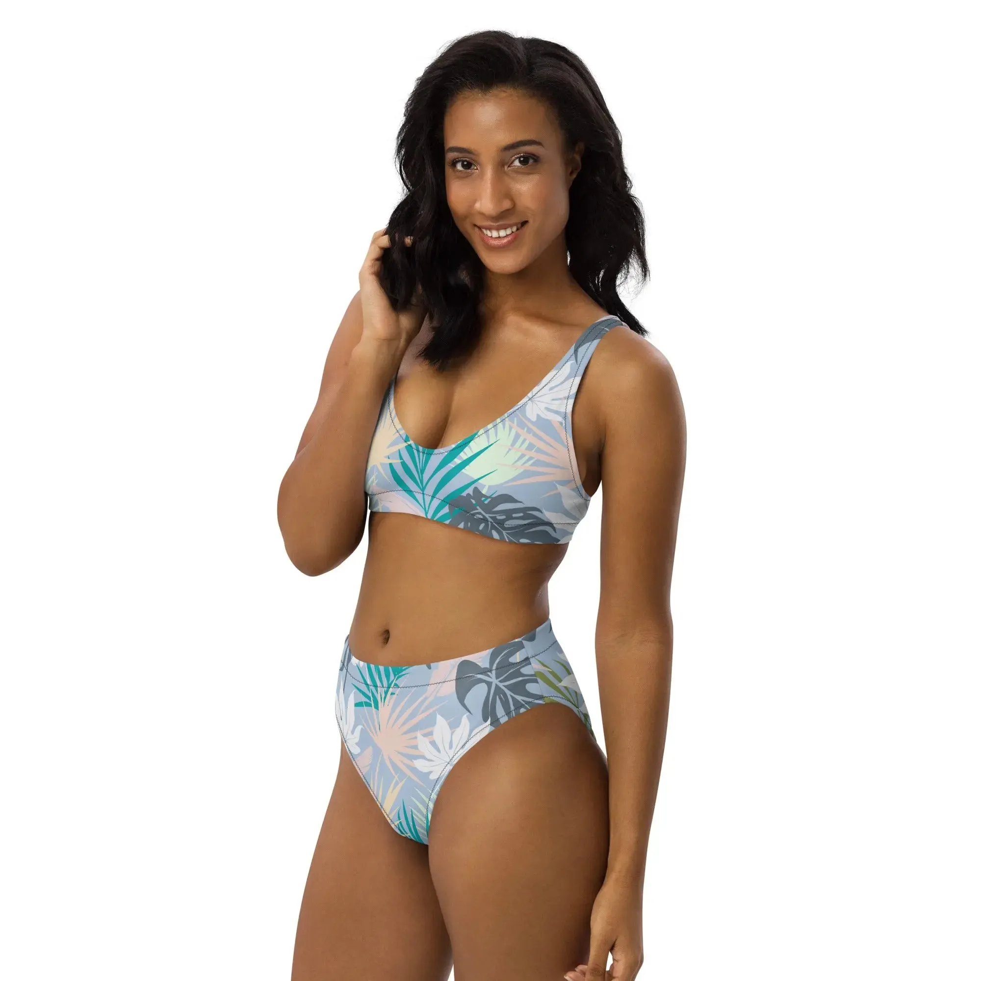 Pastel Paradise Recycled High-Waisted Bikini