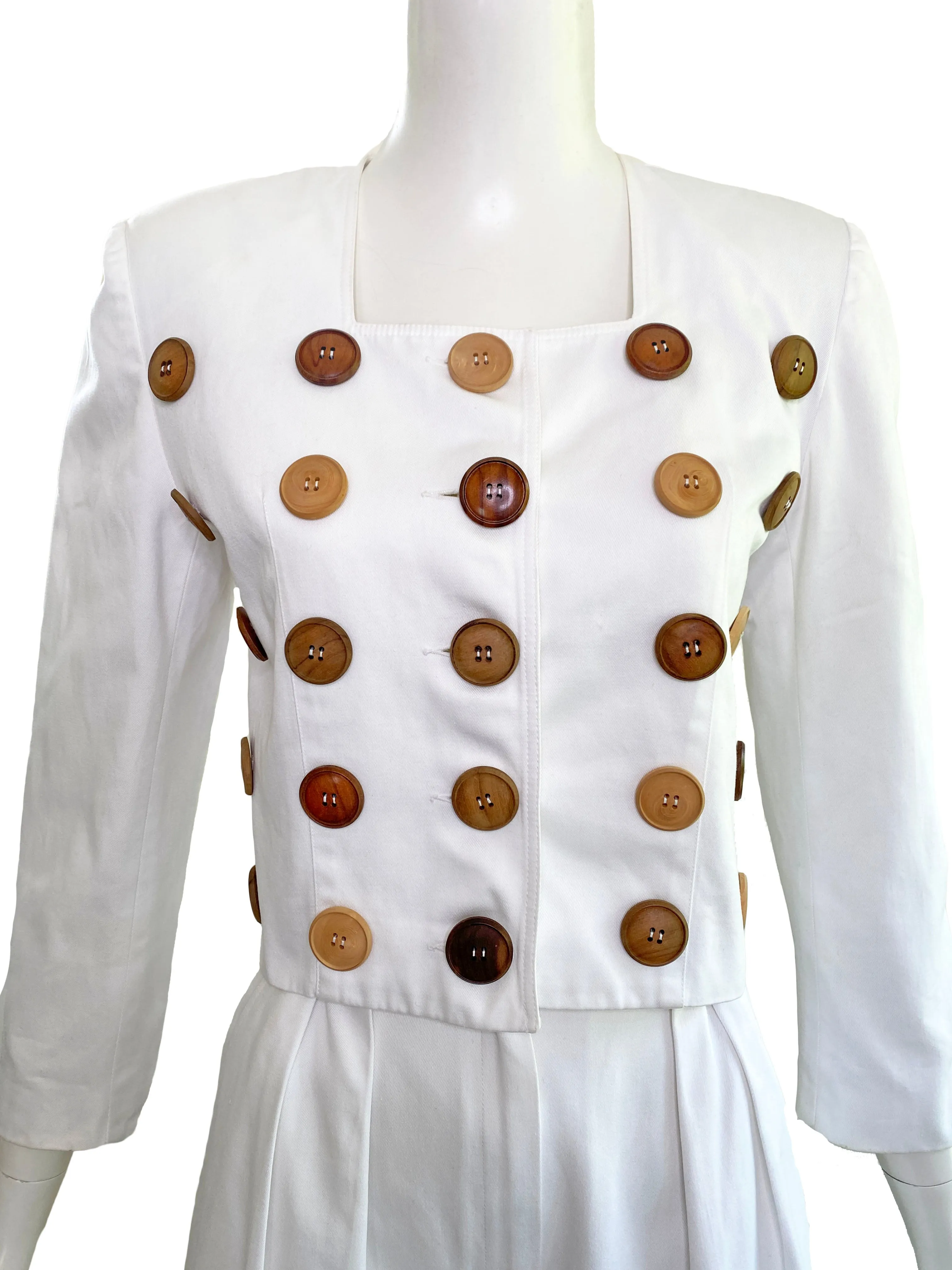Patrick Kelly Spring 1989 Button Decorated Shorts Suit