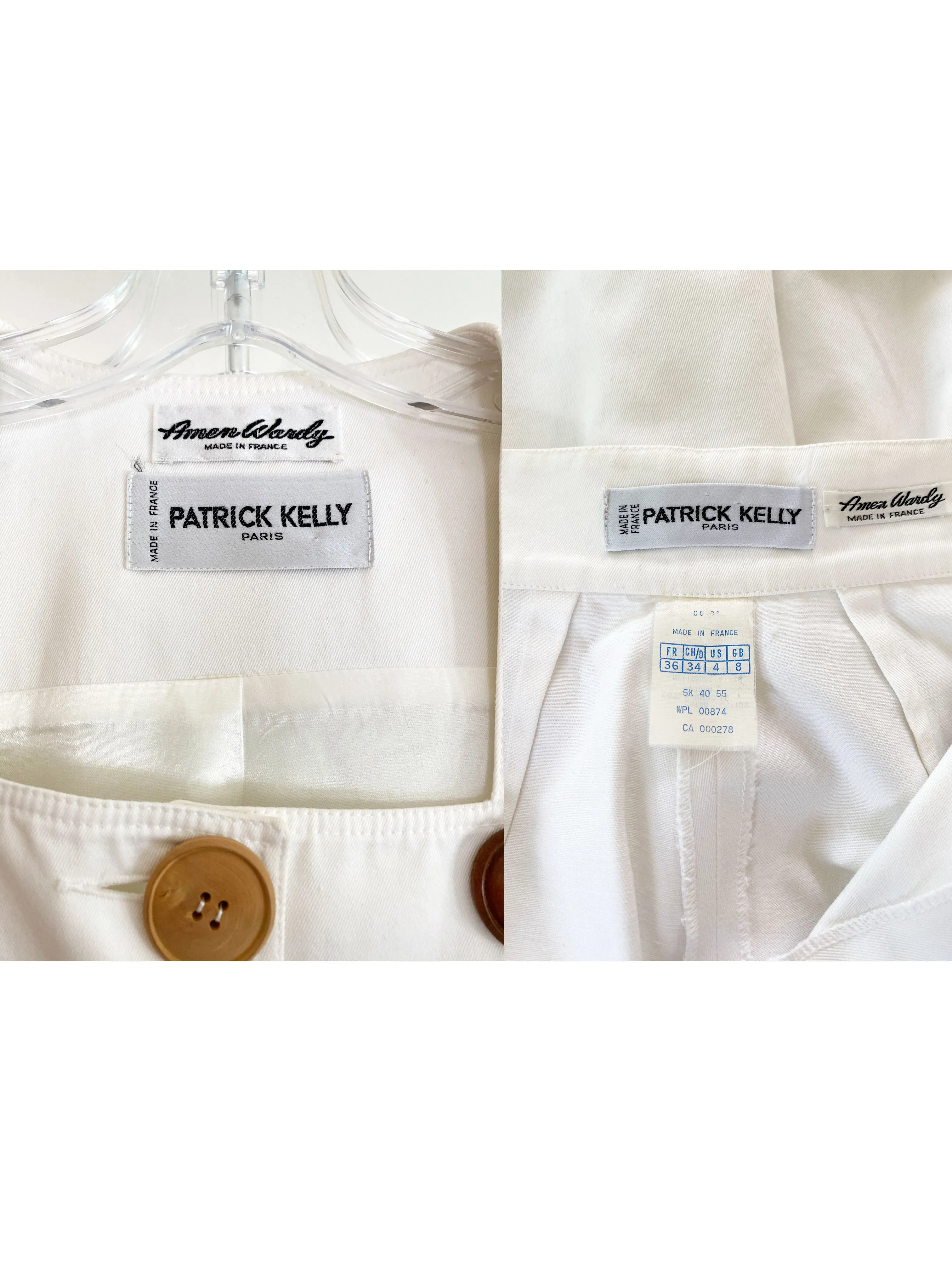 Patrick Kelly Spring 1989 Button Decorated Shorts Suit