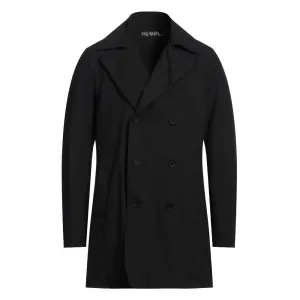 People Of Shibuya Black Recycled Polyester Men Trench