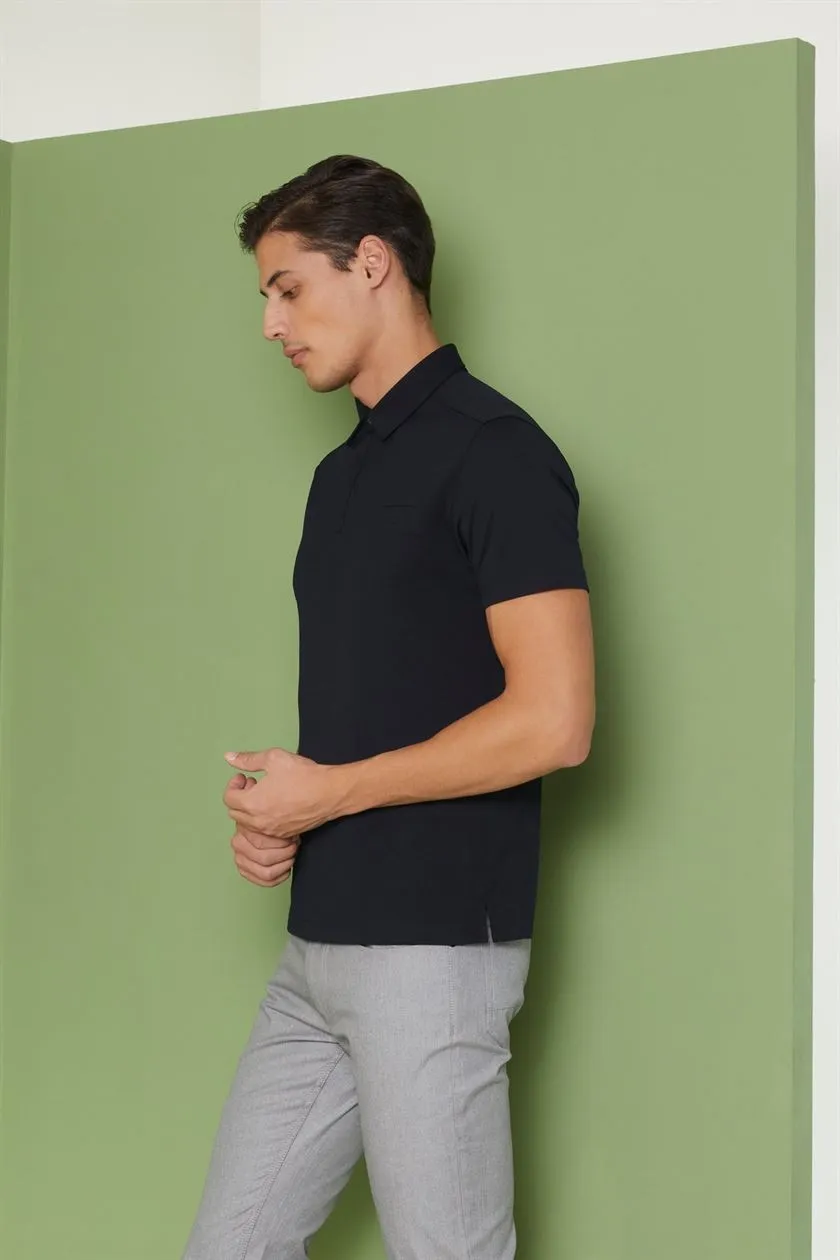 Perona   I   Mens-Thirts & Polos -Thirt-Daniel-Pma-Fv21-3002-Black  AS7550