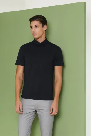 Perona   I   Mens-Thirts & Polos -Thirt-Daniel-Pma-Fv21-3002-Black  AS7550
