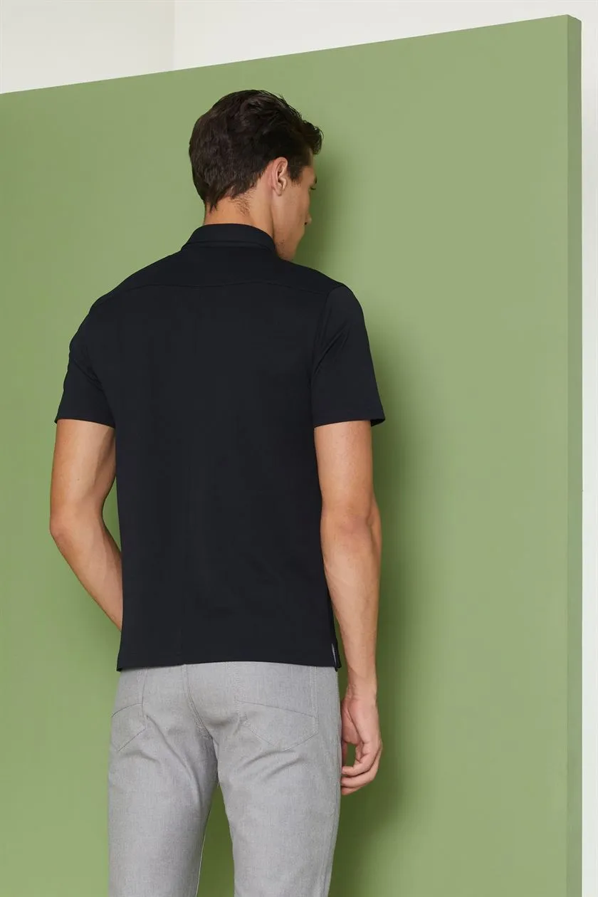 Perona   I   Mens-Thirts & Polos -Thirt-Daniel-Pma-Fv21-3002-Black  AS7550