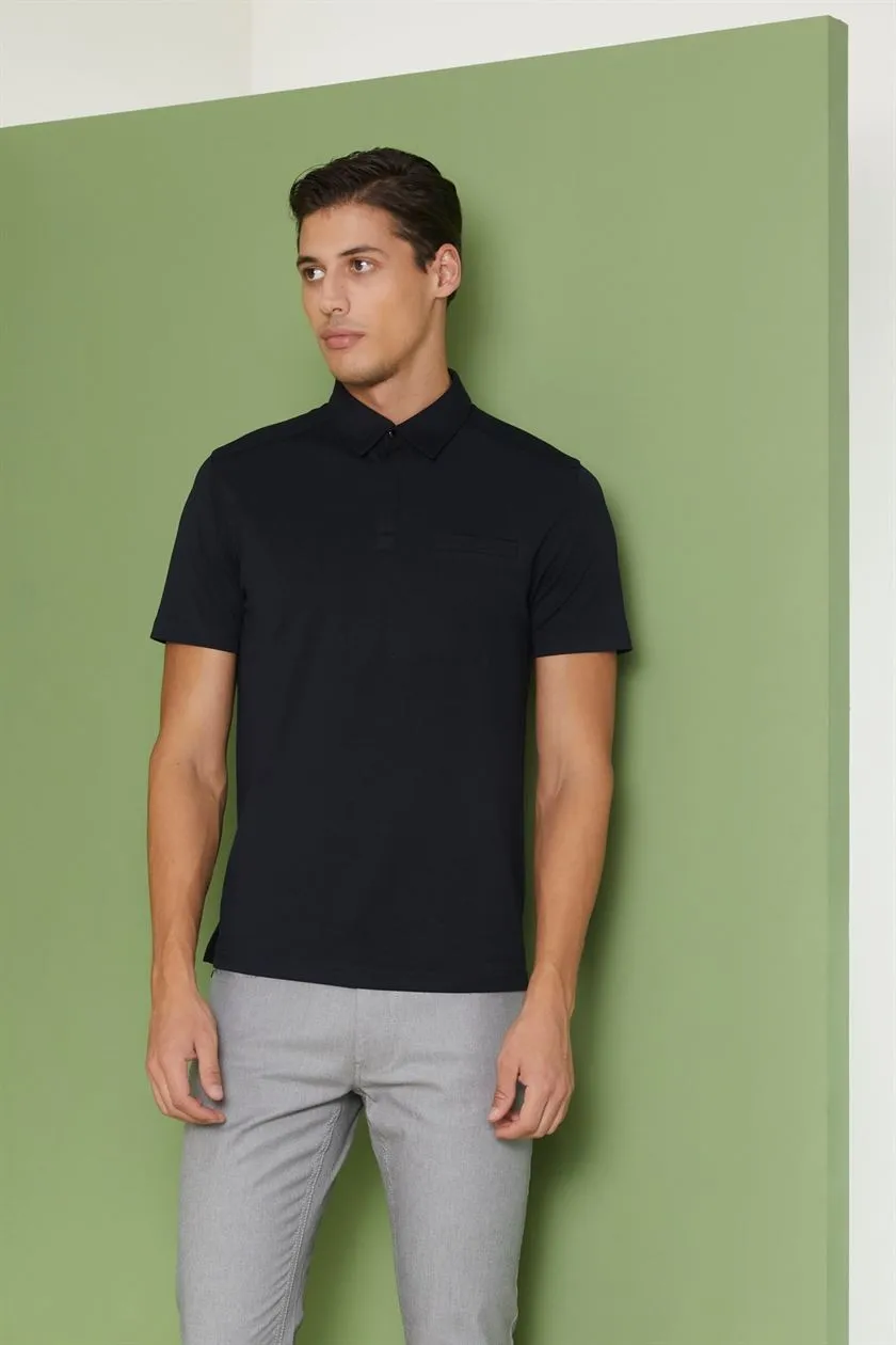 Perona   I   Mens-Thirts & Polos -Thirt-Daniel-Pma-Fv21-3002-Black  AS7550
