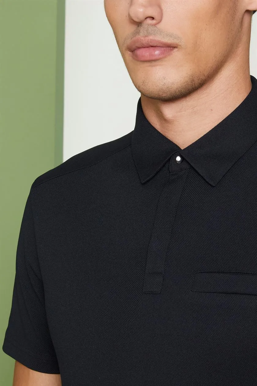 Perona   I   Mens-Thirts & Polos -Thirt-Daniel-Pma-Fv21-3002-Black  AS7550