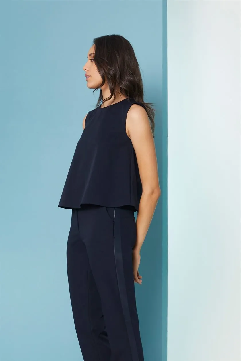 Perona   I   Womenshirts & Tops-Tops-Adena-Pwa-Fv21-517 Top-Navy  AS7743