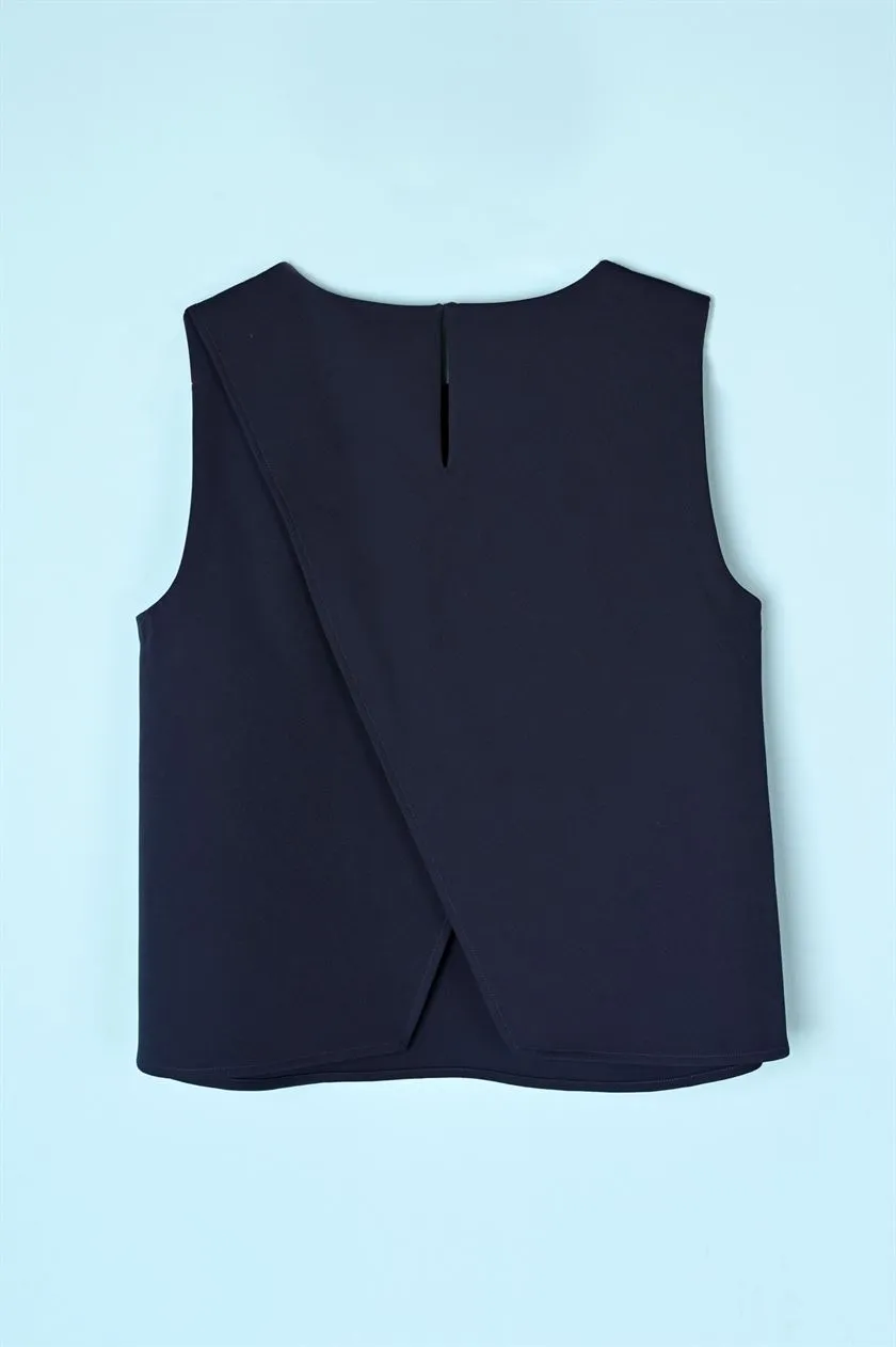 Perona   I   Womenshirts & Tops-Tops-Adena-Pwa-Fv21-517 Top-Navy  AS7743