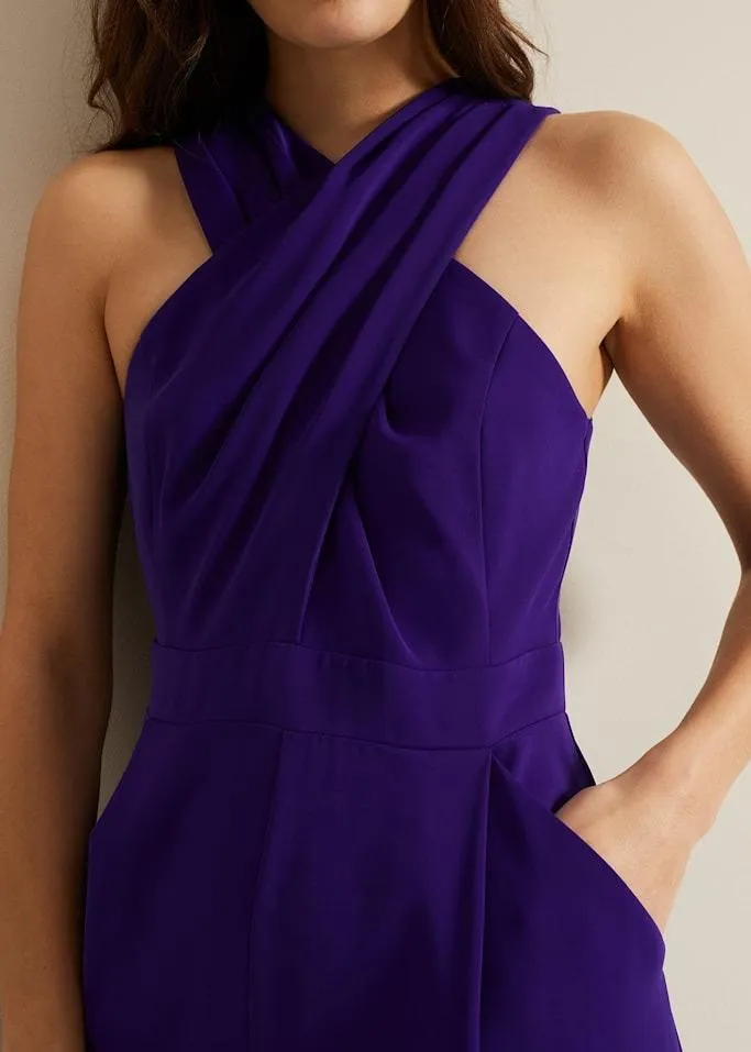 Phase Eight Giorgia Cross Neck Jumpsuit - Violet
