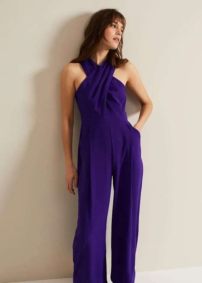 Phase Eight Giorgia Cross Neck Jumpsuit - Violet