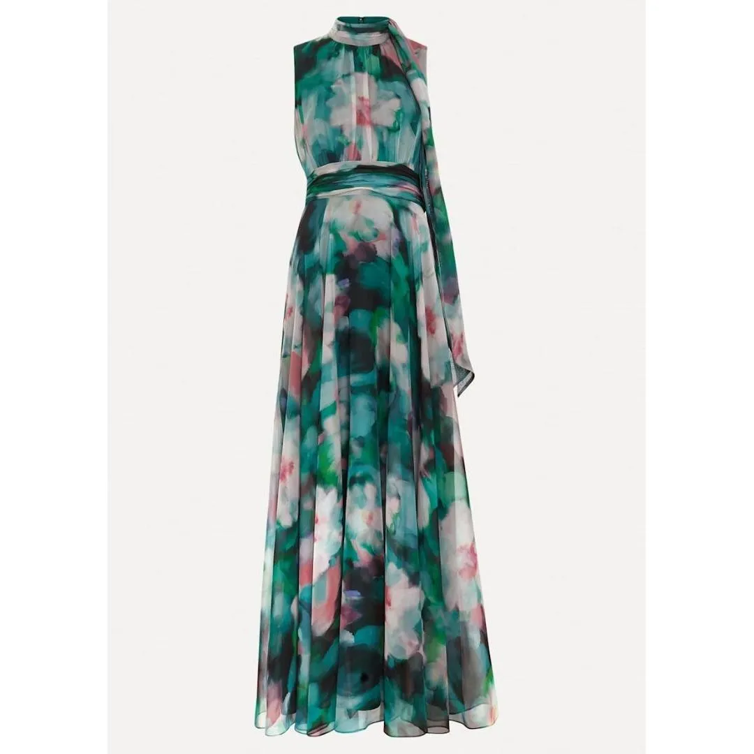 Phase Eight Lucinda Chiffon Print Maxi Dress - Multi Coloured