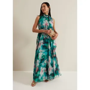 Phase Eight Lucinda Chiffon Print Maxi Dress - Multi Coloured