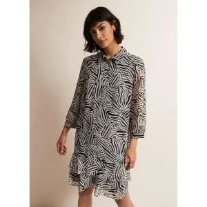 Phase Eight Penelope Zebra Shirt Mini Dress - Stone/Ivory