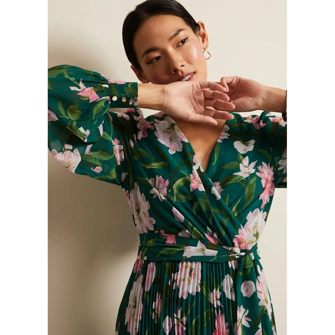 Phase Eight Rosa Floral Pleat Maxi Dress - Multi
