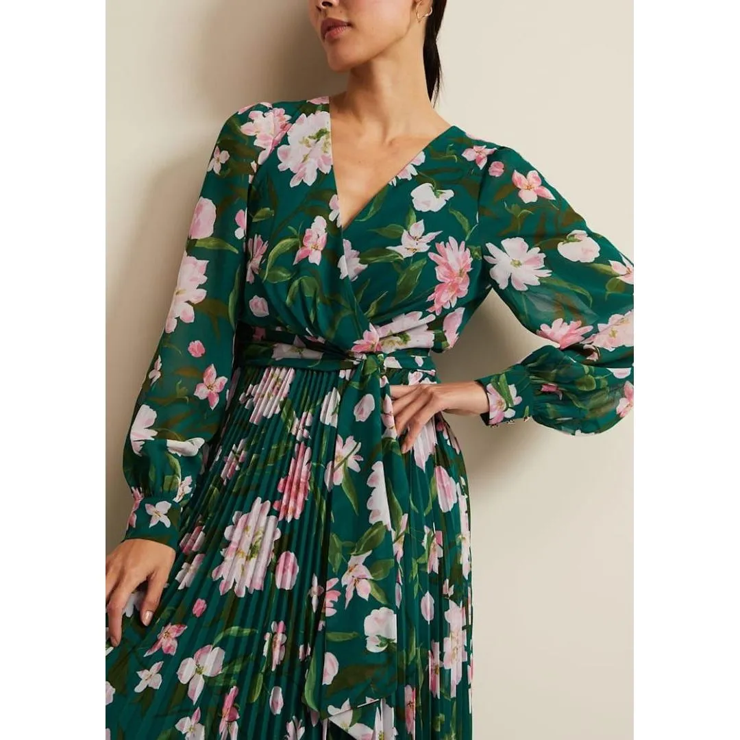 Phase Eight Rosa Floral Pleat Maxi Dress - Multi