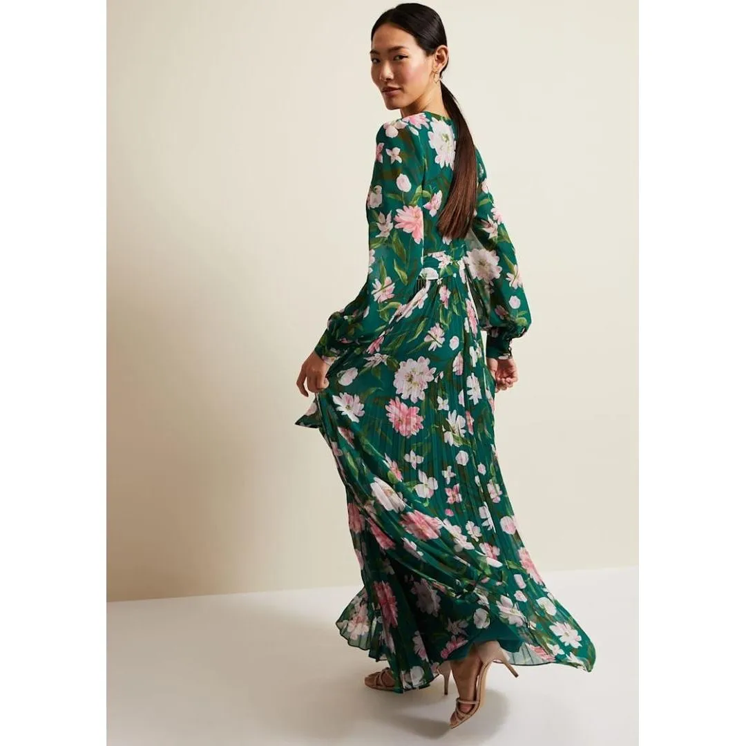 Phase Eight Rosa Floral Pleat Maxi Dress - Multi