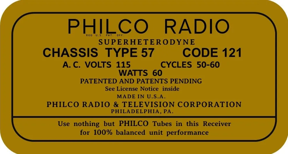PHILCO-CHASSIS-TYPE-57