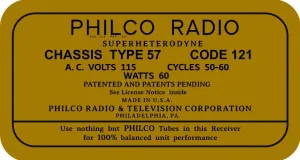 PHILCO-CHASSIS-TYPE-57