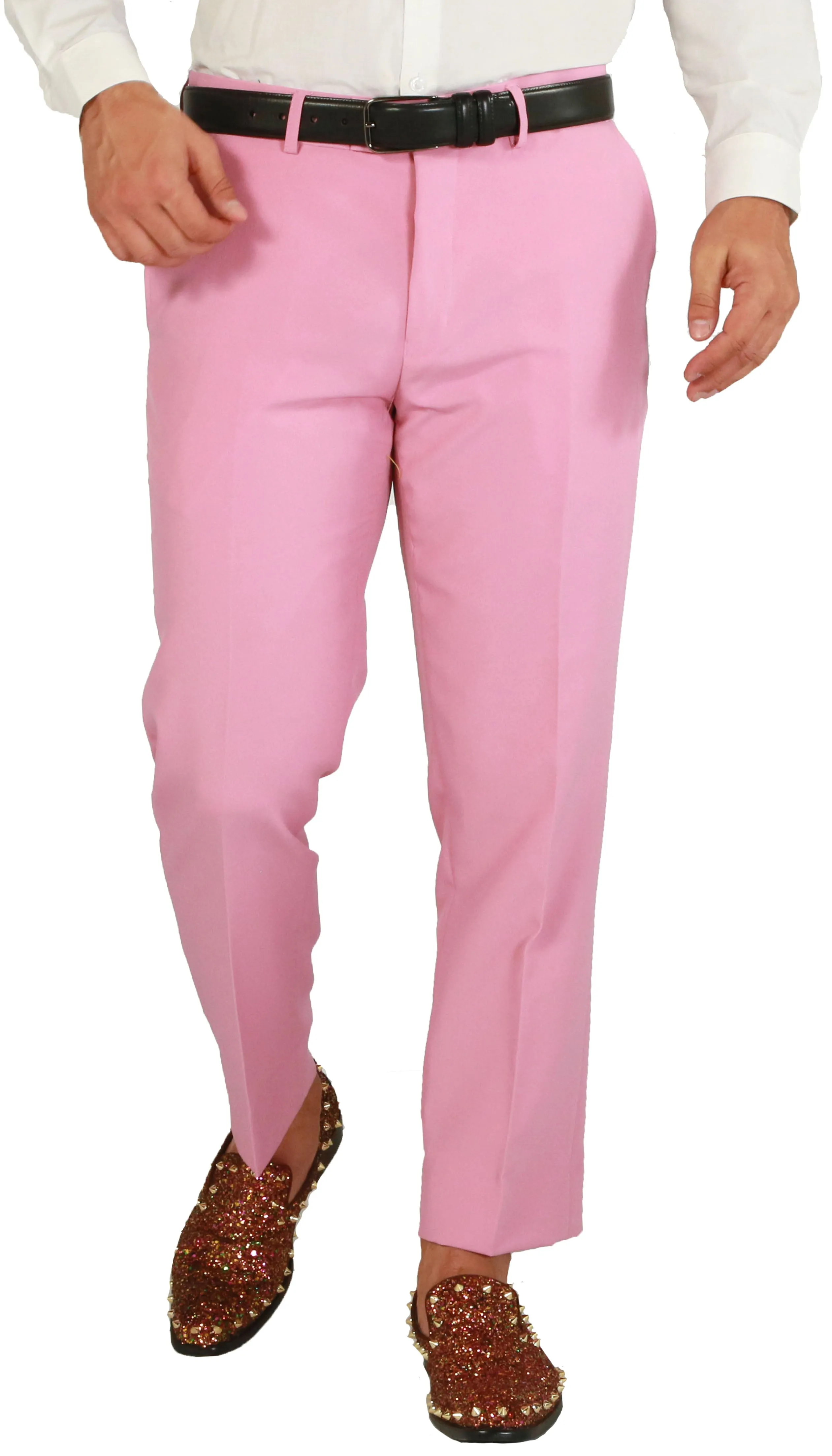 PL1969 Mens Pink Slim Fit 2pc Suit