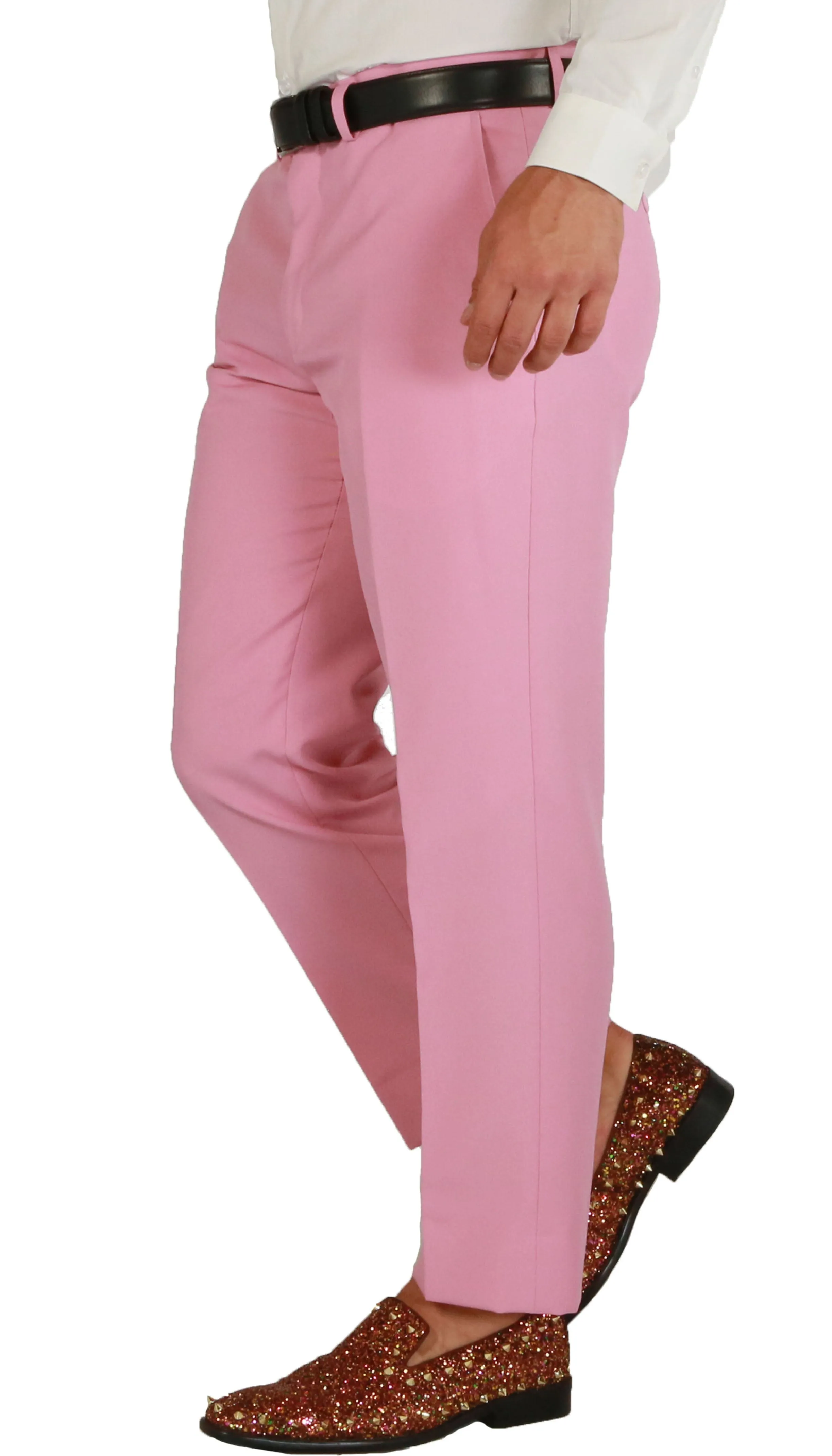 PL1969 Mens Pink Slim Fit 2pc Suit