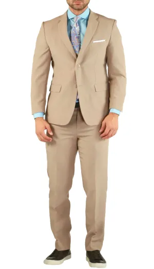 PL1969 Mens Tan Slim Fit 2pc Suit