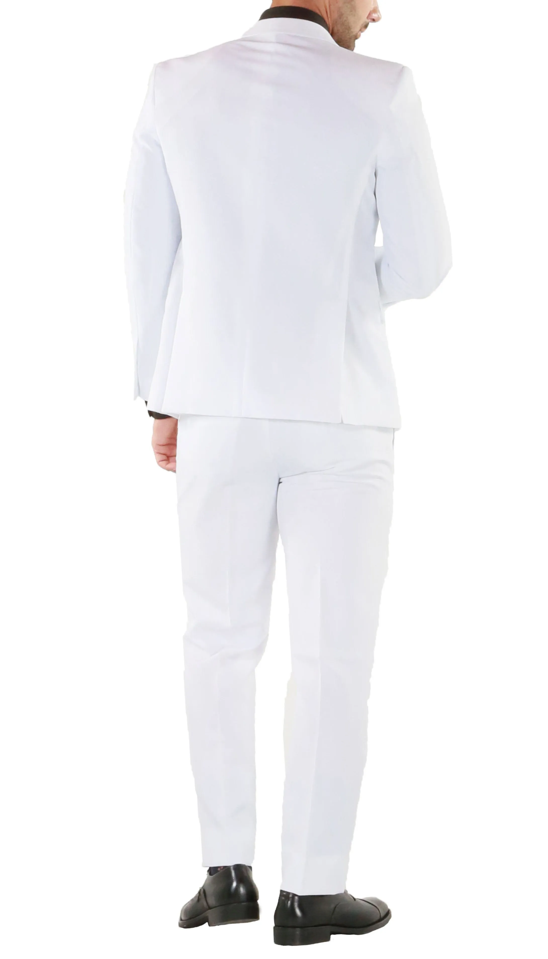 PL1969 Mens White Slim Fit 2pc Suit