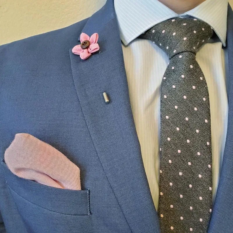 Polka Dot Dark Grey Tie