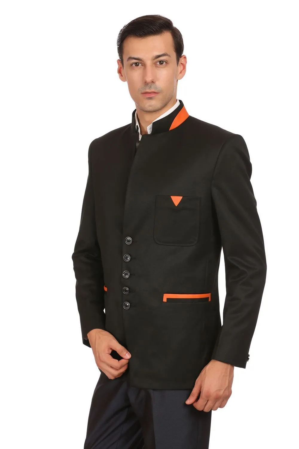 Poly Viscose Black Bandhgala