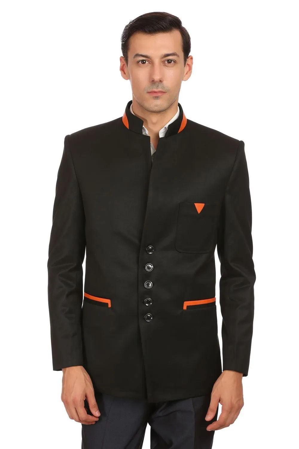 Poly Viscose Black Bandhgala