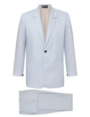 Powder Blue Linen Suit