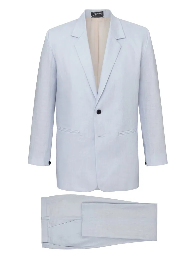 Powder Blue Linen Suit