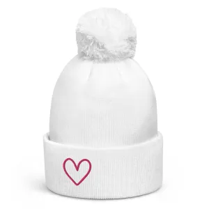Pretty Little Heart Pom Pom Beanie