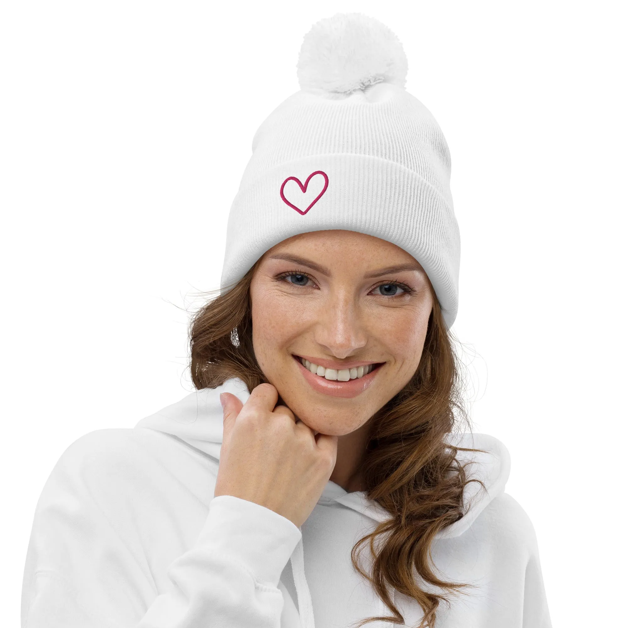 Pretty Little Heart Pom Pom Beanie