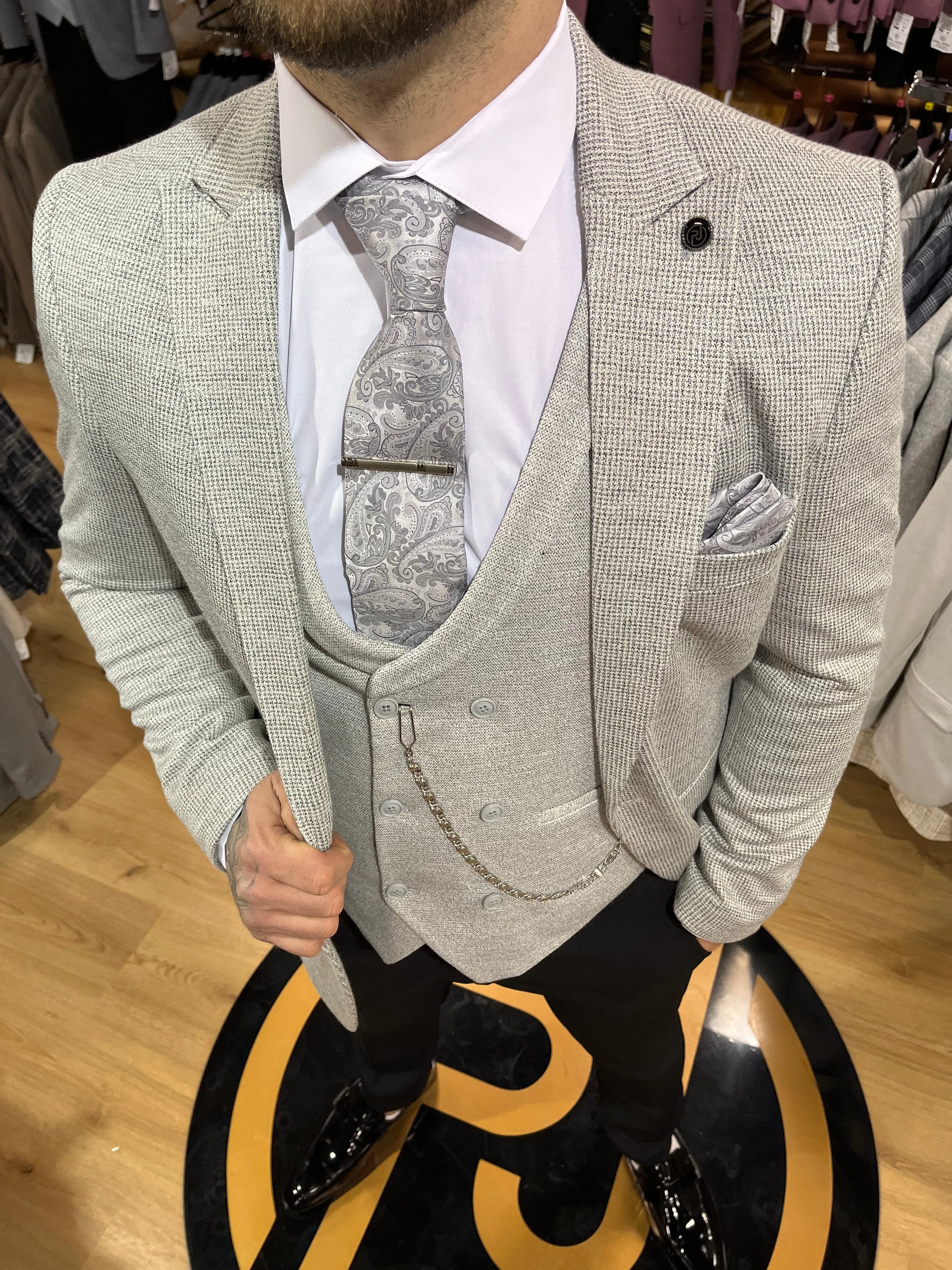 Procida - Grey 3 Piece Suit