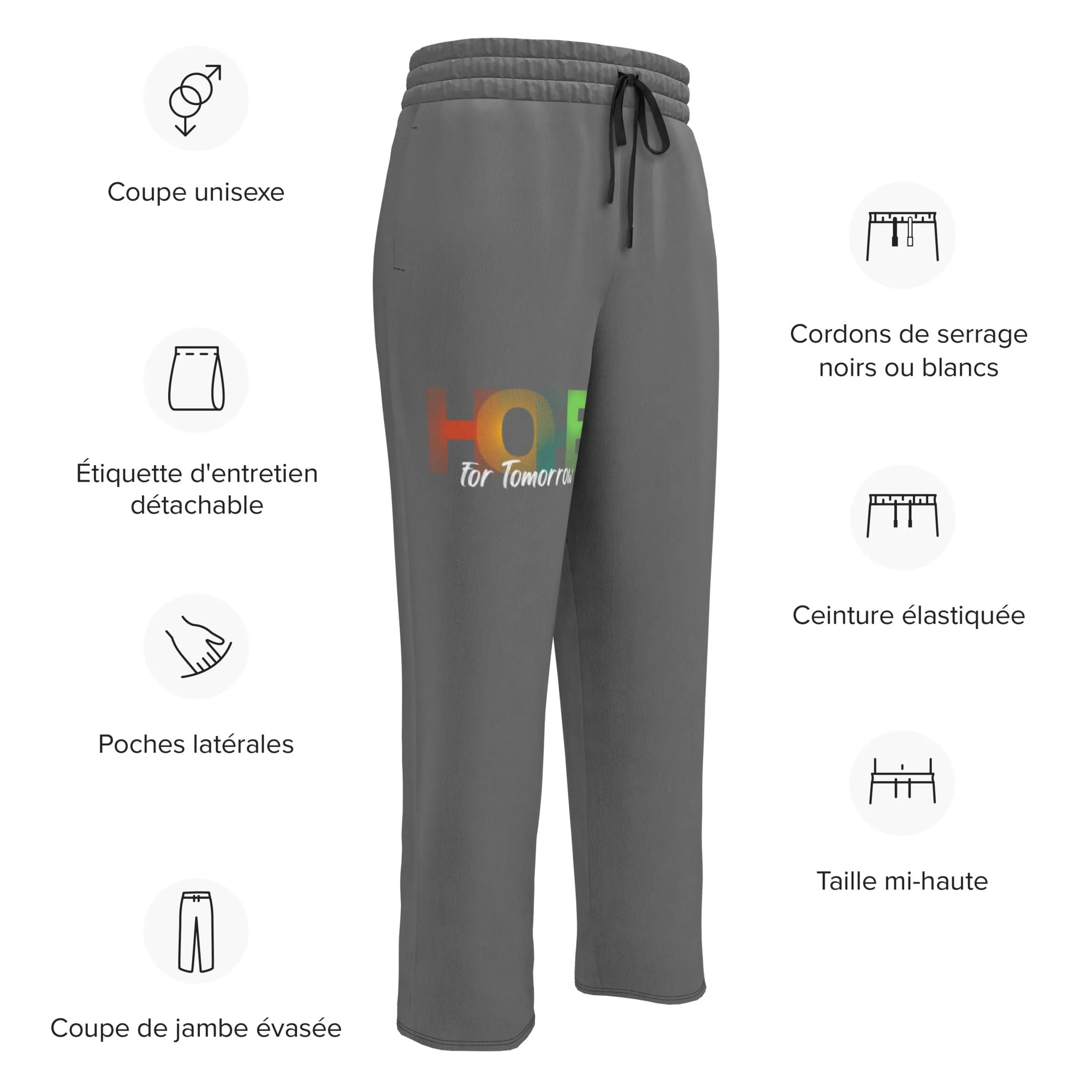 "Hope For Tomorrow" Recycled Wide-leg joggers