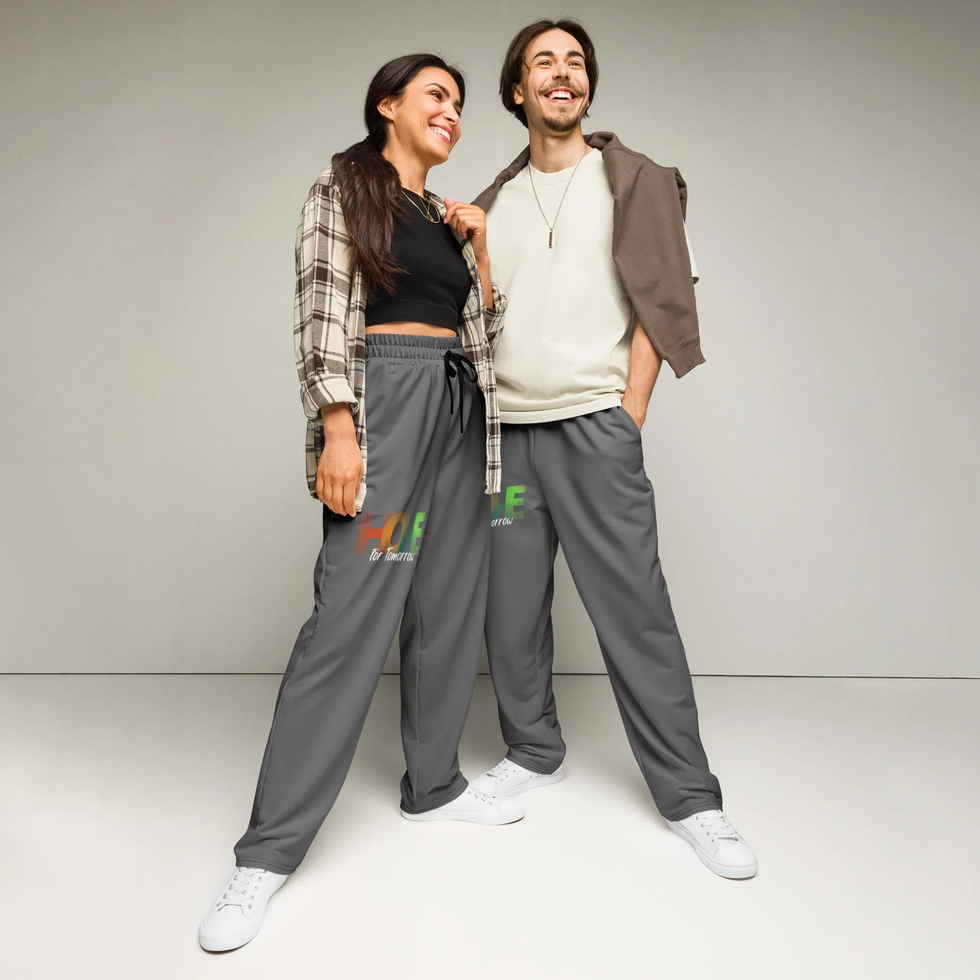 "Hope For Tomorrow" Recycled Wide-leg joggers