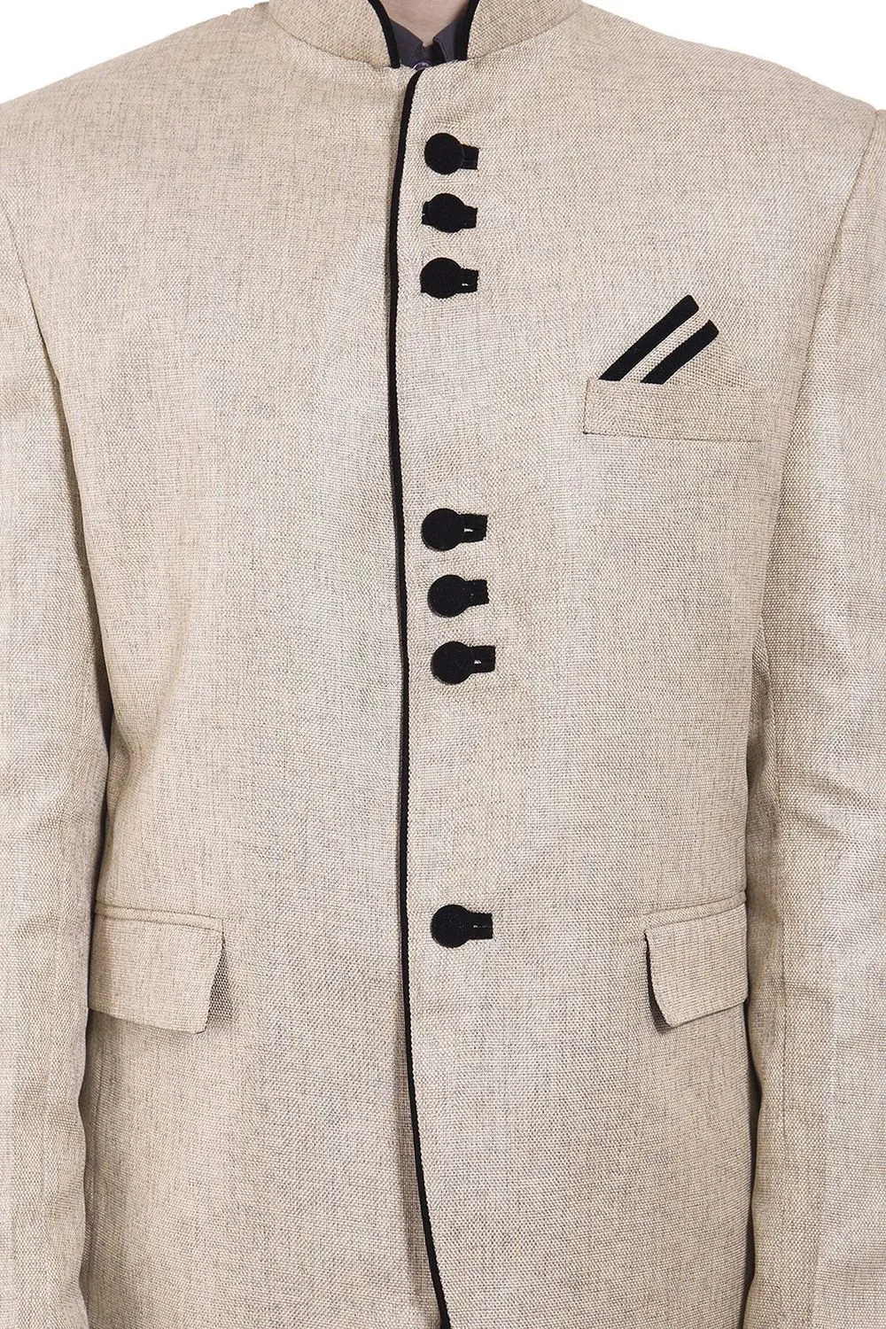 Rayon Beige Bandhgala