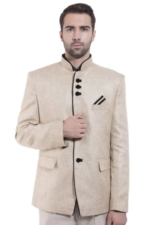 Rayon Beige Bandhgala