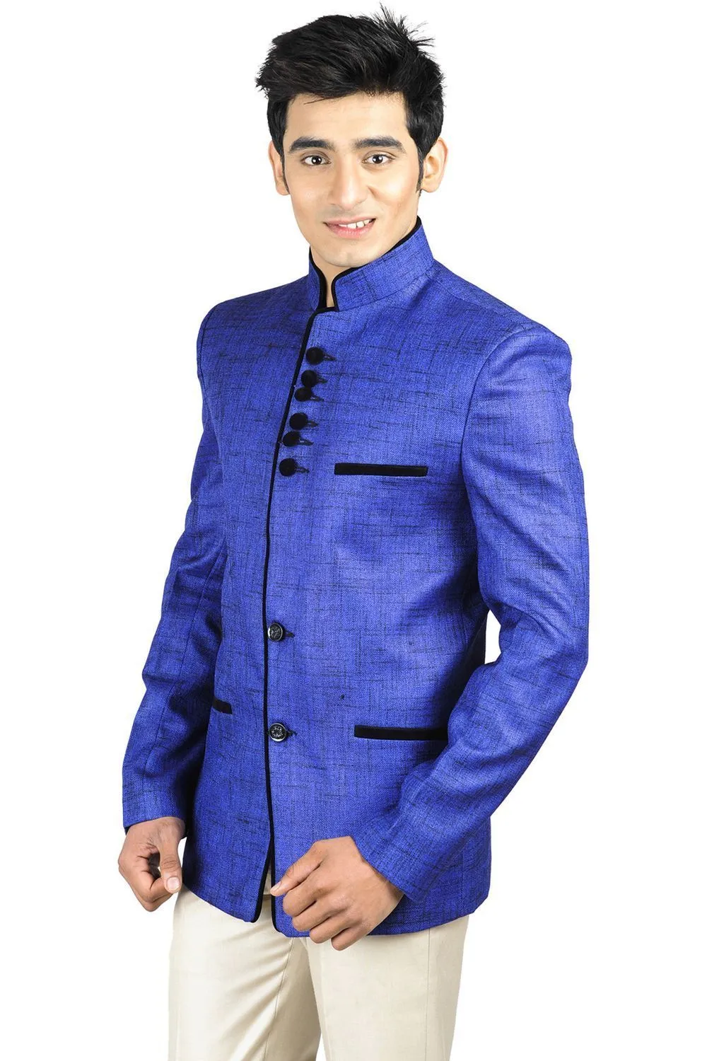 Rayon  Blue Bandhgala