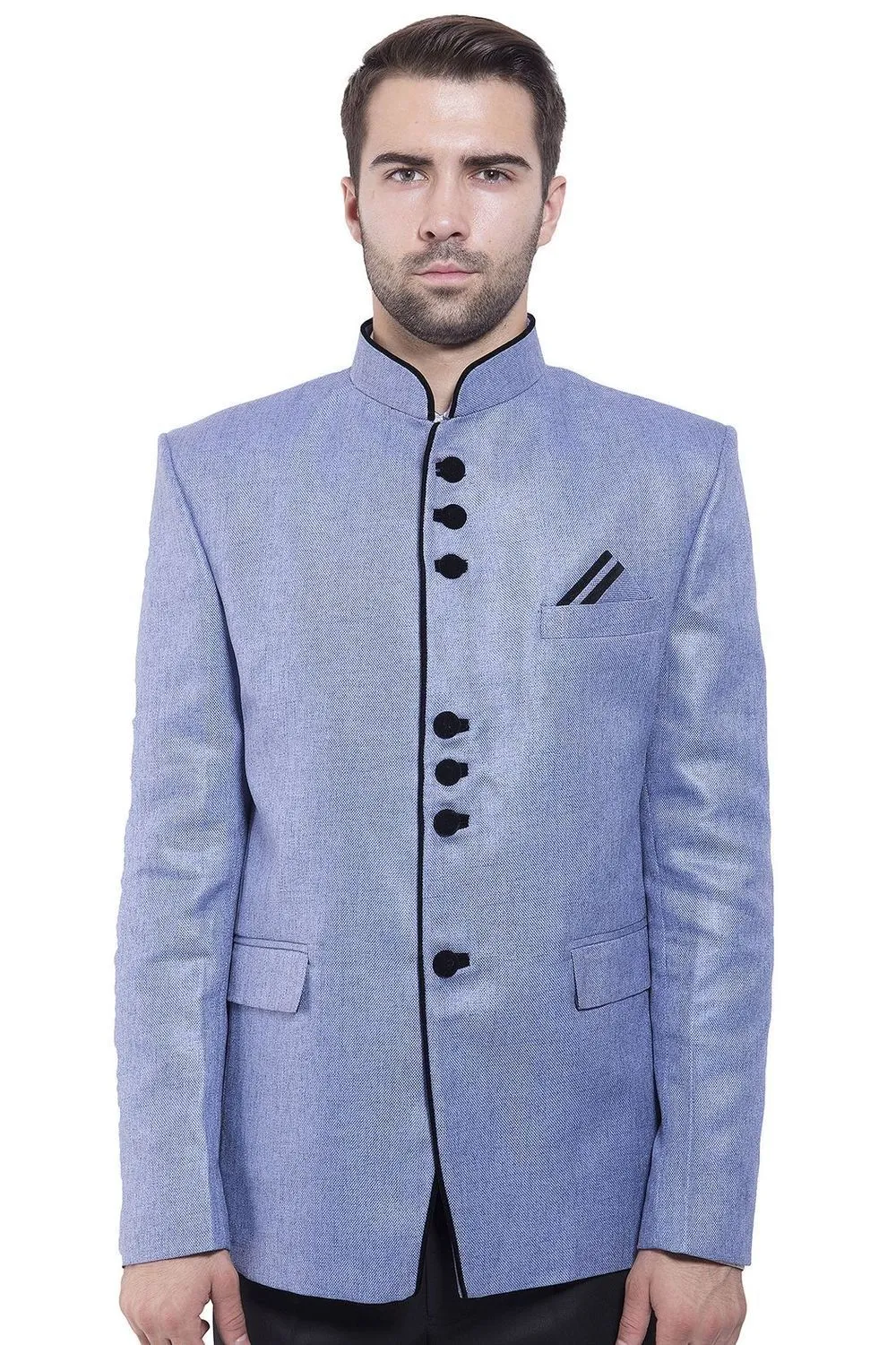 Rayon Blue Bandhgala