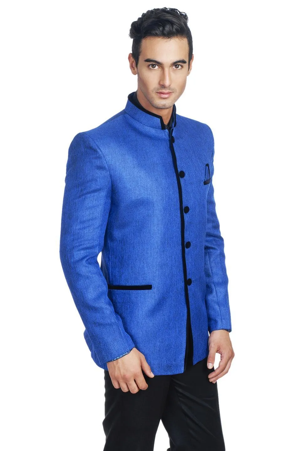Rayon Blue Bandhgala