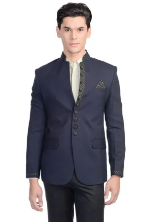 Rayon Cotton Blue Bandhgala
